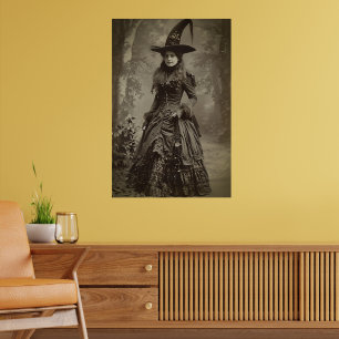 Poster Victorian Witch Sepia Portrait style 3