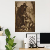 Poster Victorian Witch Sepia Portrait style 4 (Bureau à domicile)