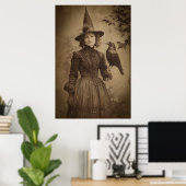 Poster Victorian Witch Sepia Portrait style 5 (Bureau à domicile)