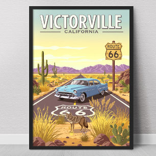 Poster Victorville Californie vintage
