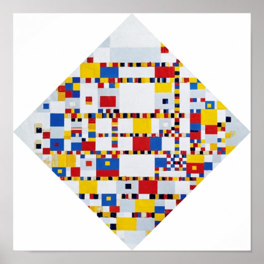 Poster Victory Boogie Woogie, Mondrian (Devant)