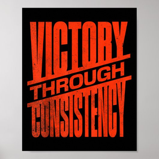 Poster Victory Through Consistency Motivational Insration (Devant)