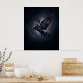 Poster Vide Stellaire Corbeau Cosmique (Cuisine)