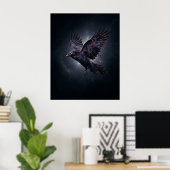 Poster Vide Stellaire Corbeau Cosmique (Bureau à domicile)