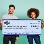 Poster Vide Vérifier les gains et les prix BLUE ART DECO<br><div class="desc">(VÉRIFIEZ LES NUMÉROS DE COMPTE SONT FAUX) 1) Téléchargez votre logo (UTILISEZ UN FICHIER .PNG). 2) Remplissez toutes les informations textuelles. 3) Choisissez une taille d'affiche et un stock.</div>