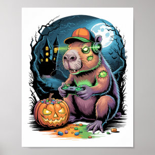 Poster Vidéo de Château Hanté de Joueur de Capyra Zombie