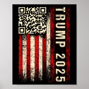 Poster Vidéo drôle de code QR de Donald Trump dansant 474