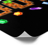 Poster Vidéo drôle de jeu vidéo d'anniversaire garçon pix (Coin)