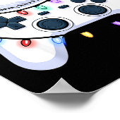 Poster Video Game Controller Christmas Santa Hat Gamer Bo (Coin)