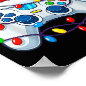 Poster Video Game Controller Christmas Santa Hat Gamer Fu (Coin)