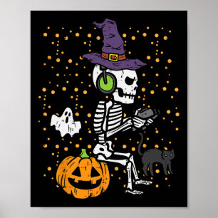Poster Vidéo Gamer Squelette Halloween Costume Hommes gar