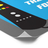 Poster Vidéo Jeu Camion Anniversaire bannière de fête (Coin)