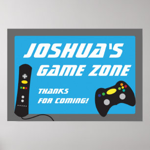 Poster Vidéo Jeu Camion Anniversaire bannière de fête