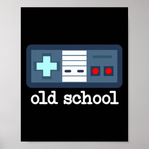 Poster Vidéo Retro Vintage masculine du vieux gamer 80's