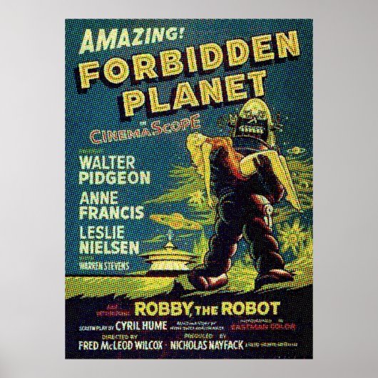 Poster Vidéo Scifi vintage Robot Planète interdit (Devant)
