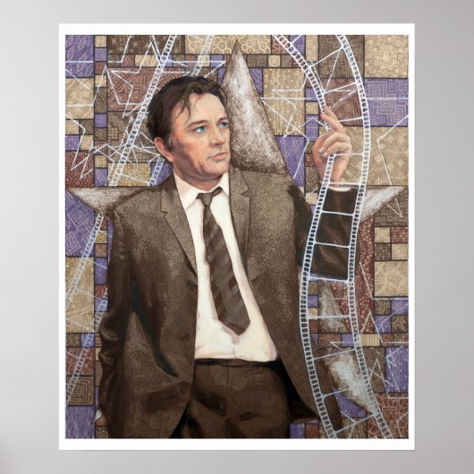 Poster Vidéo Star Acteur Vieux Hollywood portrait d'art (Devant)