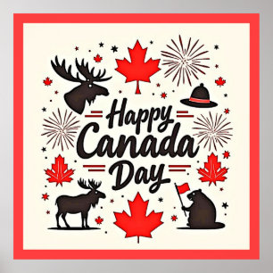 Poster Vidéos amusantes de la fête du Canada