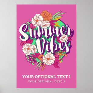 Poster Vidéos d'été de texte personnalisé