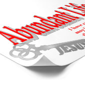 Poster Vie abondante : La clé - v1 (Jean 10:10) (Coin)