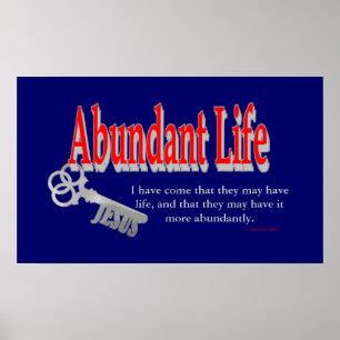 Poster Vie abondante : La clé - v1 (Jean 10:10)