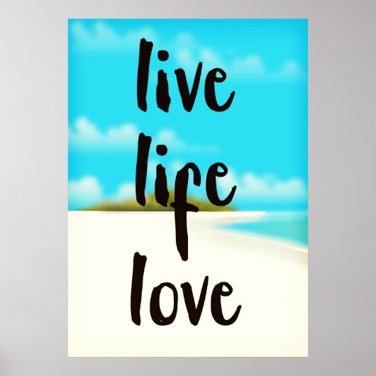 Poster Vie Amour inspiration citation (Devant)