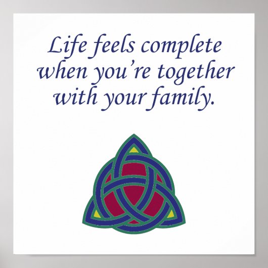 Poster Vie - Citation famille (Devant)