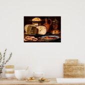 Poster Vie continue avec les fromages, amandes et pretzel (Cuisine)