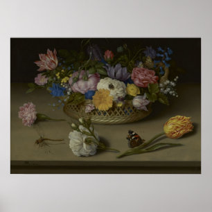 Poster Vie continue de fleurs