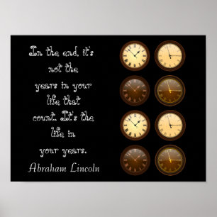 Poster Vie dans vos années - Citation Lincoln - Art print
