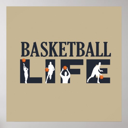 Poster vie de basket-ball (Devant)