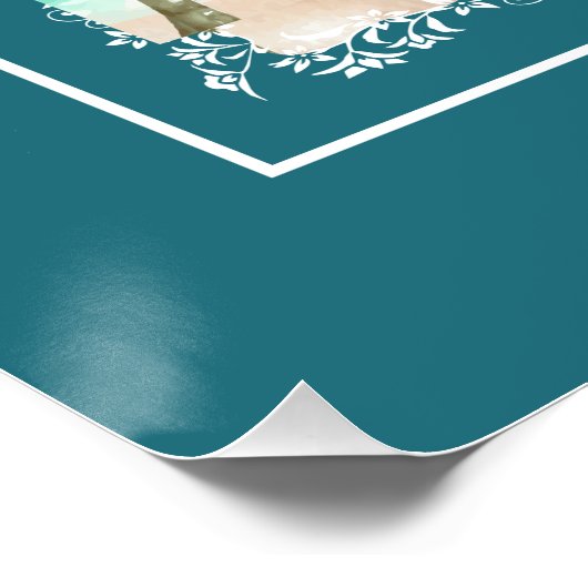 Poster Vie de plage colorée (Coin)