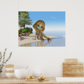 Poster Vie de plage, lune petite cutie collection de tart (Cuisine)