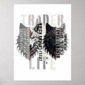 Poster Vie de trader | Loup | Les deux côtés (Devant)