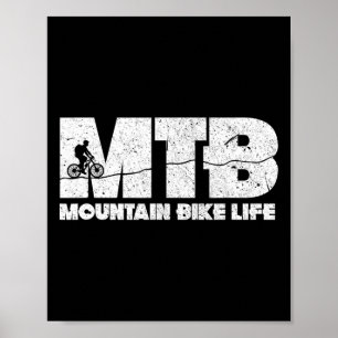 Poster Vie de vélo de montagne Vtt Vélo Cyclisme Cycliste