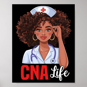 Poster Vie d'infirmière Cna Soins Infirmiers Afro-América