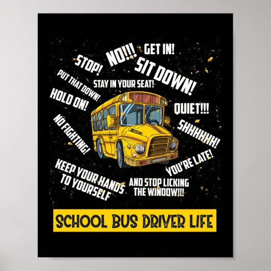 Poster Vie du conducteur de bus scolaire (Devant)