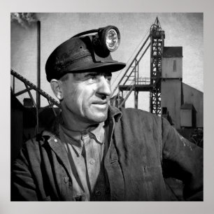 POSTER VIE D'UN MINEUR DE CHARBON