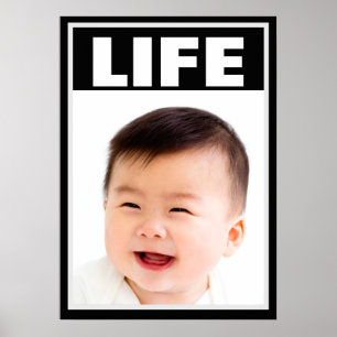 POSTER VIE INFANTILE DE BÉBÉ SOURIANT PRO-VIE