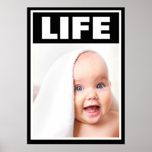 POSTER VIE INFANTILE DE BÉBÉ SOURIANT PRO-VIE