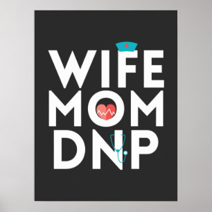 Poster Vie infirmière Infirmière Praticien Maman Femme