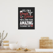 Poster Vie infirmière | Je Suis Une Infirmière Unique (Cuisine)