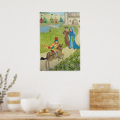Poster Vie médiévale en Angleterre - Pèlerins de Canterbu (Cuisine)