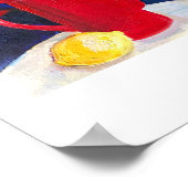 Poster vie morte avec café rouge et citron (Coin)