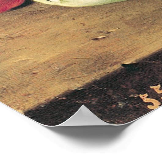 Poster Vie morte avec concombres et tomates (Coin)