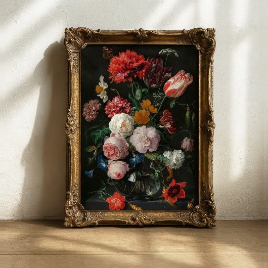 Poster Vie morte avec fleurs | Jan Davidsz de Heem