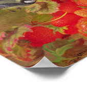 Poster Vie morte avec fraises et bleuets (Coin)