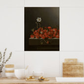 Poster Vie morte avec fraises sauvages (Cuisine)
