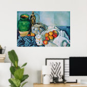 Poster Vie morte avec les pommes, Paul Cézanne (Bureau à domicile)