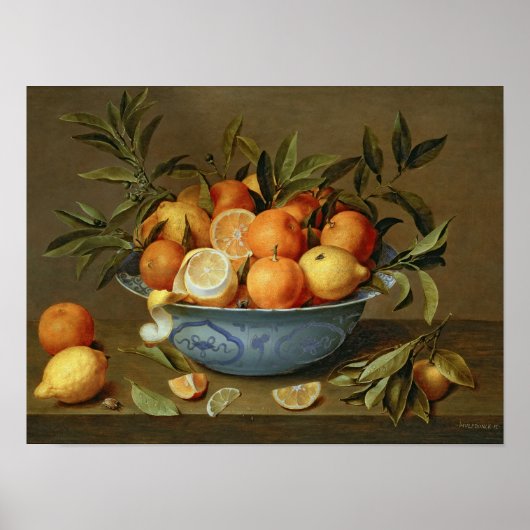 Poster Vie morte avec oranges et citrons (Devant)