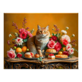 Poster Vie morte classique avec chat et générosité de la  (Devant)